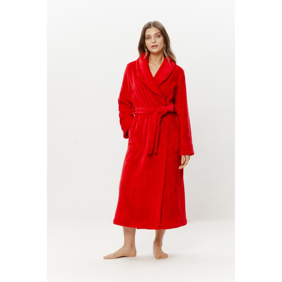 Cuff detail and sleeve length on velour robe size M