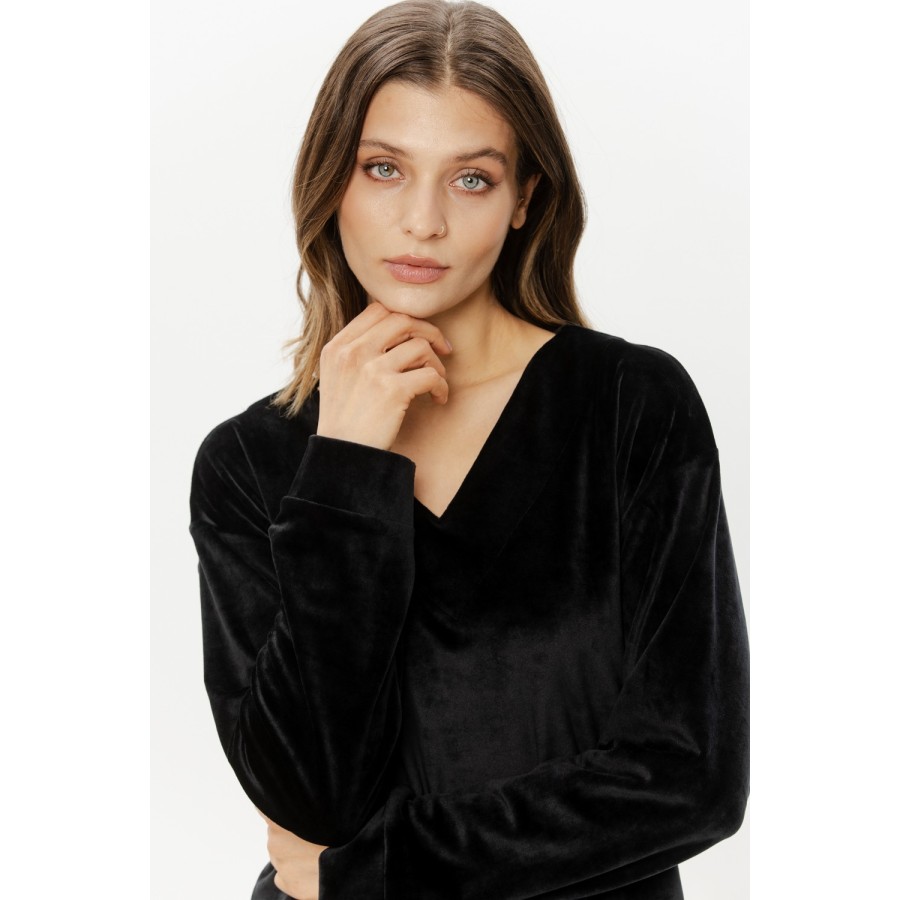 Kompakter Kurzflor aus Polyester-Velours Nahaufnahme