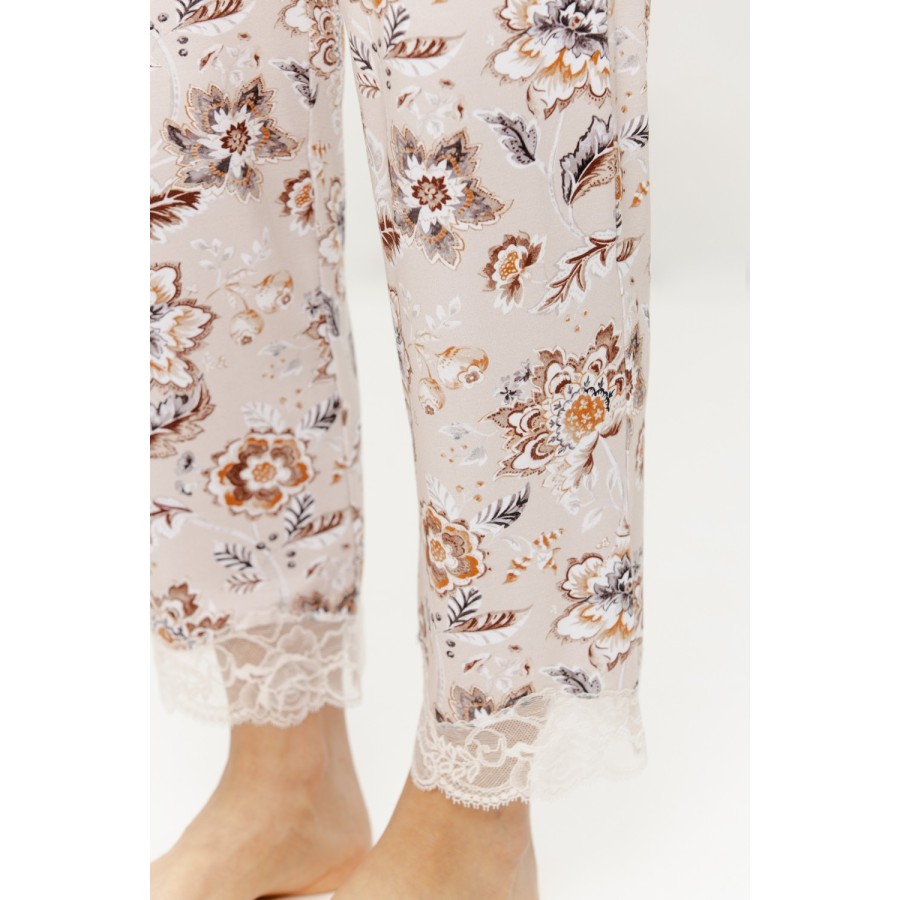Hose gerade geschnitten mit Spitze COEMI Pyjama-Set