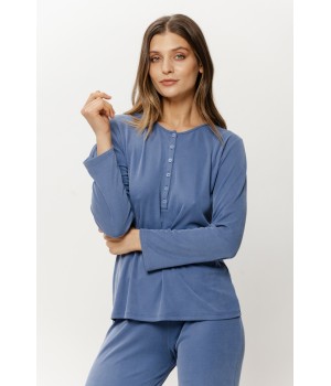 Pantalon droit fluide en viscose de l'ensemble pyjama, tombé net