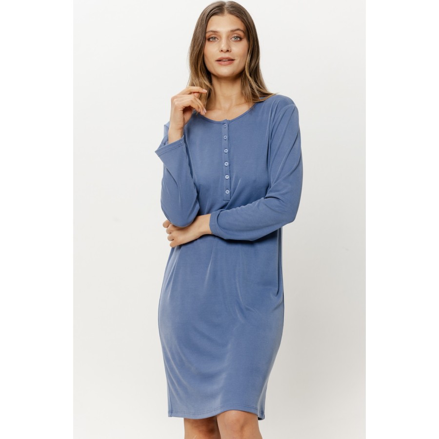 Camisón largo viscosa caída fluida vista espalda Coemi
