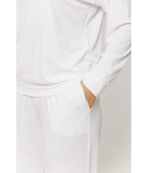Pantalon fluide micromodal ceinture élastiquée discrète