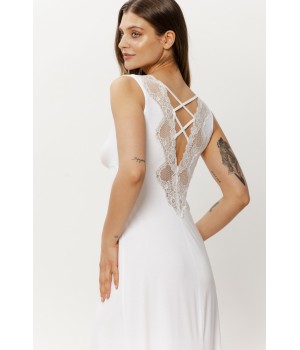 Side profile sleeveless micromodal nightgown 123 cm skirt fall