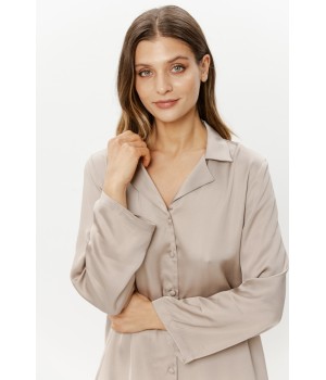 Pyjama-Hose Seitentaschen lockere Passform Beige