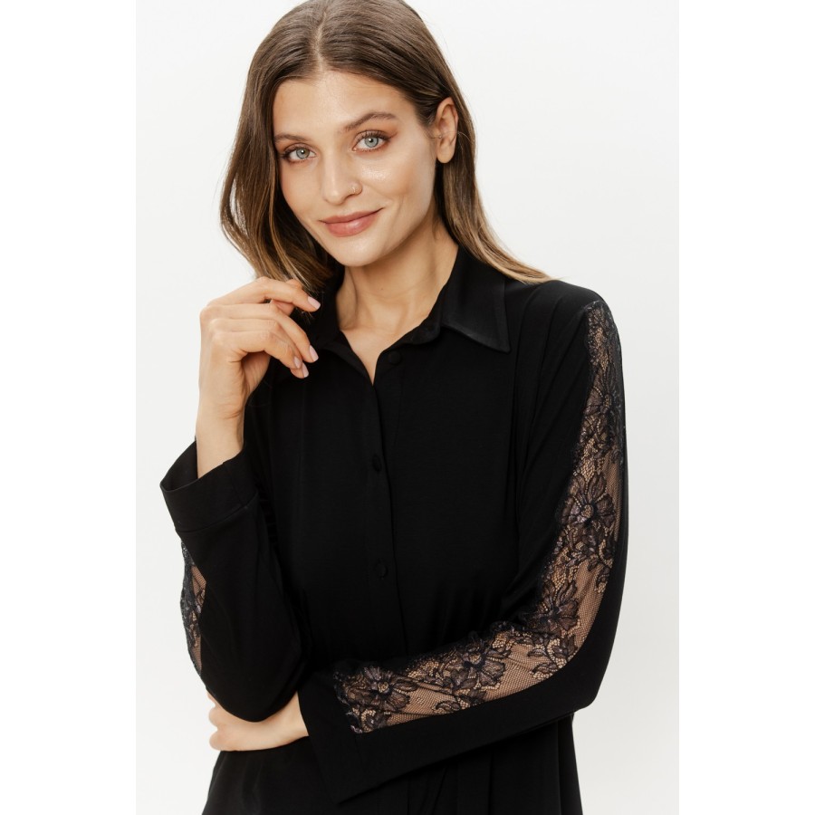 Hose Micromodal Spitze Hosenbeine COEMI Pyjama-Set